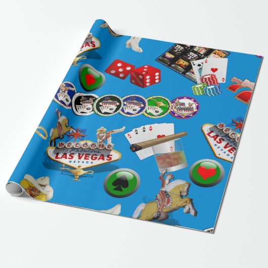 Las Vegas Icons - Gamblers Freude Geschenkpapier (Ungerollt)