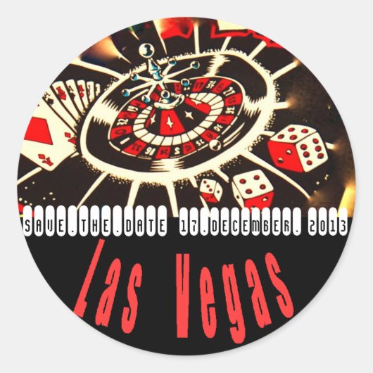 Las Vegas Icons Wedding Plans Runder Aufkleber (Vorderseite)