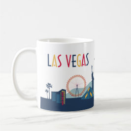 Las Vegas illustrierte Skyline Kaffeetasse