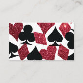 Las Vegas Imitate Red Glitzer Blank Escortkarte Platzkarte (Rückseite)