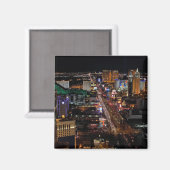 Las Vegas in der Nacht Magnet (Vorderseite/Rückseite)
