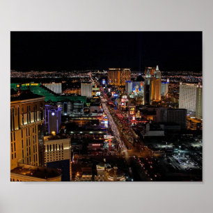 Las Vegas in der Nacht Poster