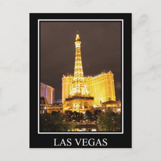 Las Vegas in der Nacht Postkarte