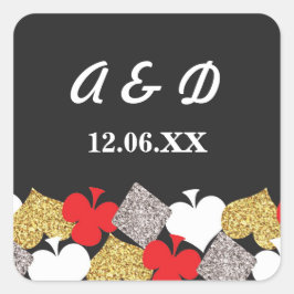 Las Vegas Initials Stickers Labels Casino Nacht