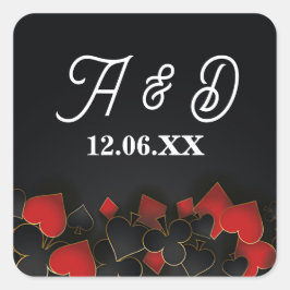 Las Vegas Initials Stickers Labels Casino Nacht