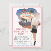 Las Vegas Junggeselinnen-Abschied Blond Bride Einladung (Vorderseite)