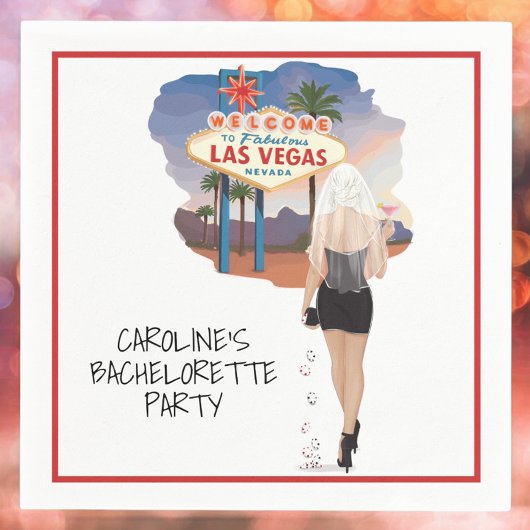 Las Vegas Junggeselinnen-Abschied Blond Bride Serviette