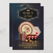 Las Vegas Junggeselinnen-Abschied Custom Einladung (Vorne/Hinten)