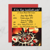 Las Vegas Junggeselinnen-Abschied Einladung (Vorne/Hinten)