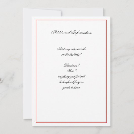 Las Vegas Junggeselinnen-Abschied Einladung (Rückseite)