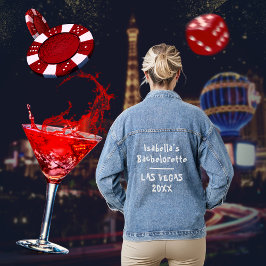 Las Vegas Junggeselinnen-Abschied Fett Typografie Jeansjacke