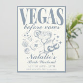 Las Vegas Junggeselinnen-Abschied Individuelle Rou Einladung (Stehend Vorderseite)