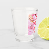 Las Vegas Junggeselinnen-Abschied Poker Pink Schnapsglas (Links)