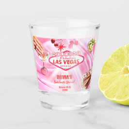 Las Vegas Junggeselinnen-Abschied Poker Pink Schnapsglas