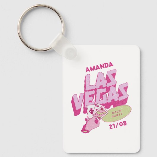 Las vegas Junggeselinnen-Abschied Poker Schlüsselanhänger (Vorderseite)
