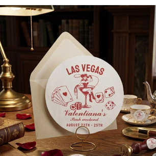 Las Vegas Junggesellinnenabschied Personalized Runder Aufkleber