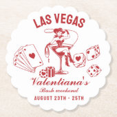 Las Vegas Junggesellinnenabschied Personalized Untersetzer (Vorderseite)