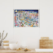 Las Vegas-Karte Poster (Küche)