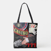 Las Vegas-Kasino-spielende Karte in der Hand Tasche (Rückseite)