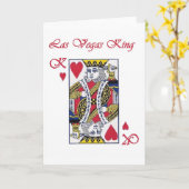 Las Vegas King of Hearts Card Karte (Gelbe Blume)