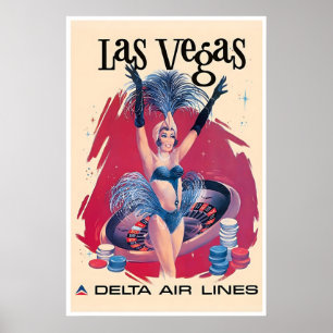 Las Vegas Kunst Nevada Reiseplakat Vintage Delta Poster