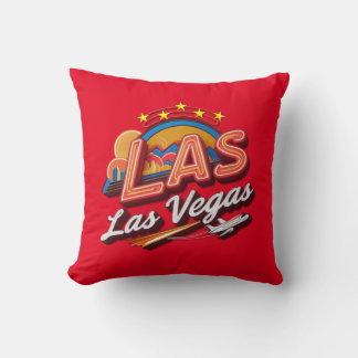 Las Vegas LAS Airport Code Throw Pillow Kissen