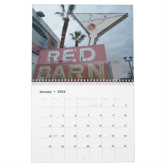 Las Vegas-Leuchtreklamen Kalender (Jan 2026)