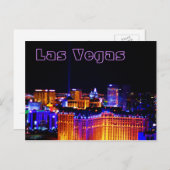 Las Vegas - Licht in den Himmel Postkarte (Vorne/Hinten)