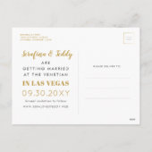 Las Vegas Liebe Card Anzug Save the Date Postkarte (Rückseite)