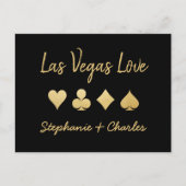 Las Vegas Liebe Card Anzug Save the Date Postkarte (Vorderseite)