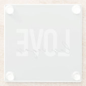 Las Vegas, Liebe für modernes, urbanes, einfaches, Glasuntersetzer (Rückseite)