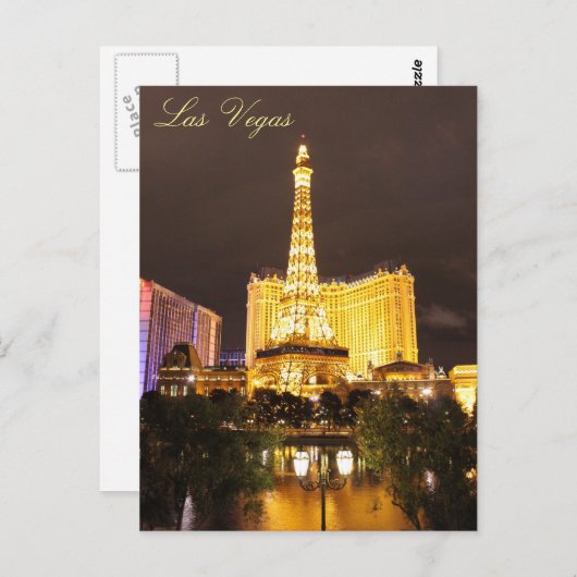 Las Vegas Lights Postkarte (Vorne/Hinten)