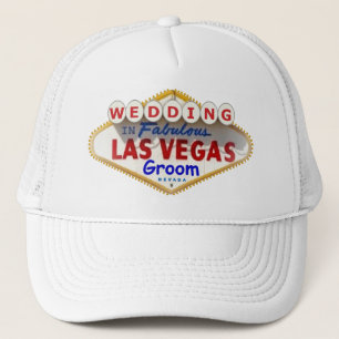 Las Vegas Logo Groom Cap "WEDDING" Truckerkappe