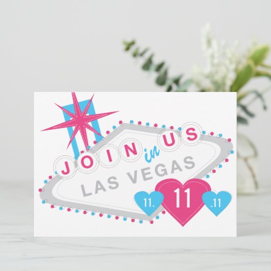 Las Vegas Lucky in der Liebe Sate Date Save The Date (Stehend Vorderseite)