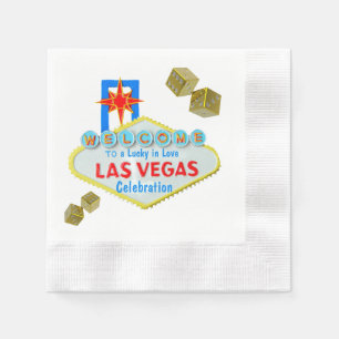 Las Vegas Lucky in Liebe Celebration Party Serviette
