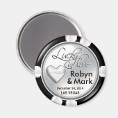 Las Vegas Lucky Liebe Casino Magnet (Vorderseite/Rückseite)