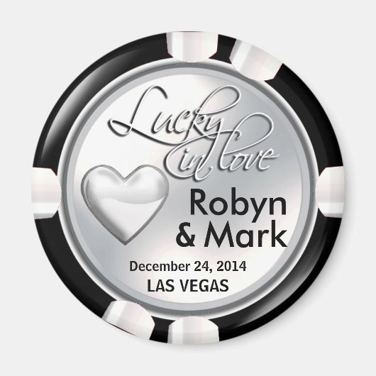 Las Vegas Lucky Liebe Casino Magnet (Vorne)