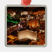Las Vegas Luftbild aus Blimp Silbernes Ornament (Vorne)