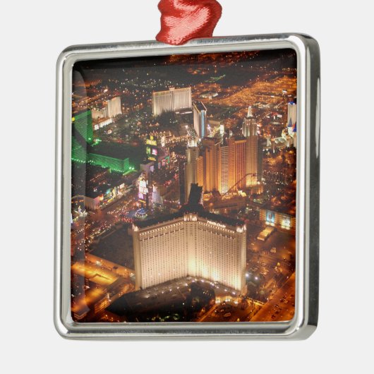 Las Vegas Luftbild aus Blimp Silbernes Ornament (Links)