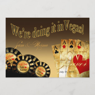 Las Vegas Luxus-Hochzeit   Sand Einladung
