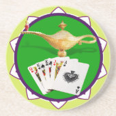 Las Vegas Magic Lamp Poker Chip Getränkeuntersetzer (Vorne)