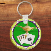 Las Vegas Magic Lamp Poker Chip Schlüsselanhänger (Vorderseite)