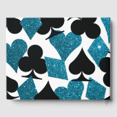 Las Vegas Malibu Blue Glitzer Guestbook Gästebuch (Rückseite)