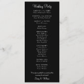 Las Vegas Malibu Blue Glitzer Wedding Program Programm (Rückseite)