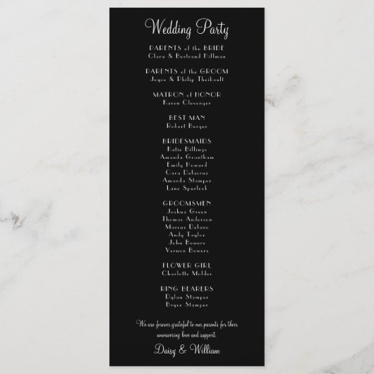 Las Vegas Malibu Blue Glitzer Wedding Program Programm (Rückseite)