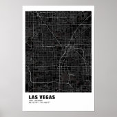 Las Vegas Map Poster - Nevada Black Map (Vorne)