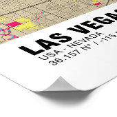 Las Vegas Map Poster - Nevada Farbenfrohe Karte (Ecke)