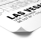 Las Vegas Map Poster - Nevada Weiße Karte (Ecke)