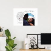 Las Vegas Map Wedding Verlobung Foto Geschenk Poster (Heimbüro)