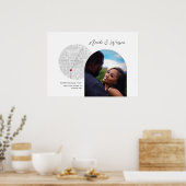 Las Vegas Map Wedding Verlobung Foto Geschenk Poster (Küche)